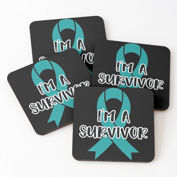 Item preview, I am a Survivor - Ovarian Cancer Awareness Teal Ribbon September designed and sold by NotEnoughSpoons.
