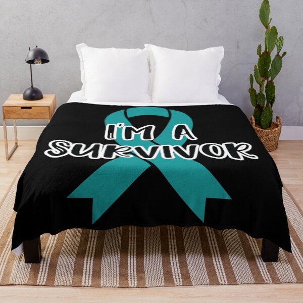 Item preview, I am a Survivor - Ovarian Cancer Awareness Teal Ribbon September designed and sold by NotEnoughSpoons.