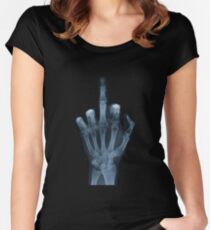 The Middle Finger Women's Fitted Scoop T-Shirt