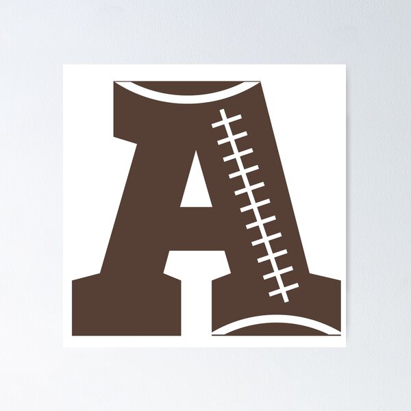 Item preview, Personalized Football Initial A designed and sold by TheFamilyVan.