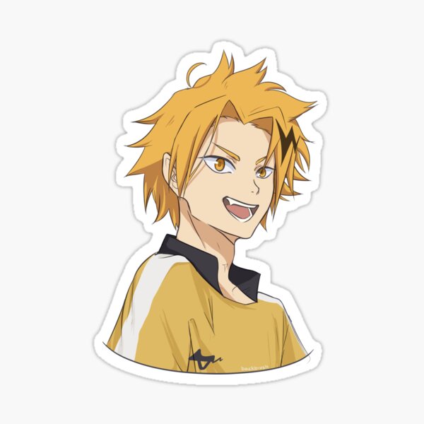 denki kaminari sticker by backbrush redbubble