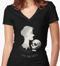 Shakespearean pattern - Hamlet Women's Fitted V-Neck T-Shirt
