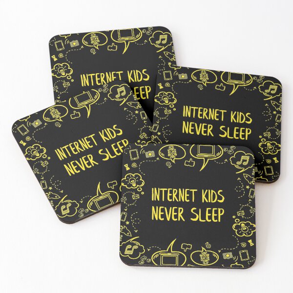 Item preview, internet kids never sleep yellow designed and sold by WilliamsGFX.