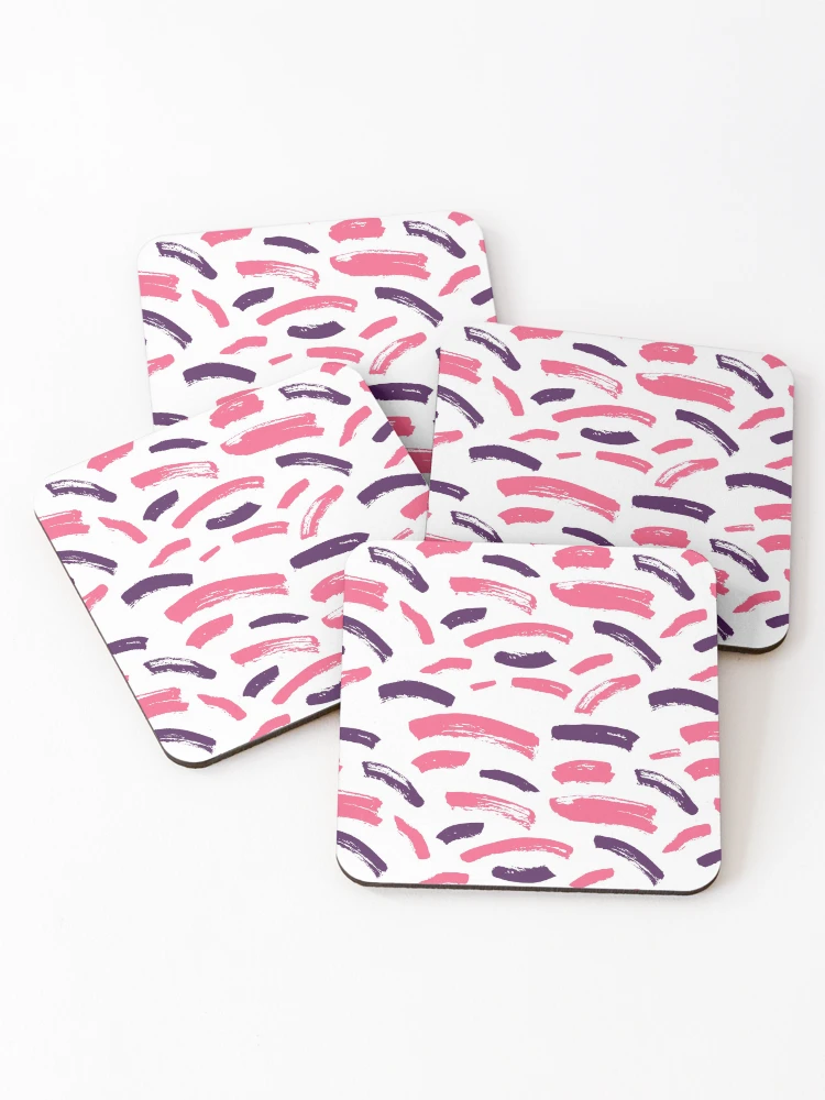 Thumbnail 1 of 5, Coasters (Set of 4), Colorful, Simple, Minimalist Pattern - Colorful Pattern Design for Face Masks designed and sold by Rohit Mane.
