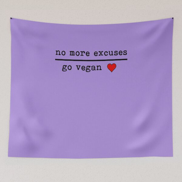 Item preview, No More Excuses - Go Vegan designed and sold by VeganSpy.