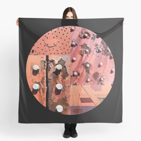Rusty Circle (Black Background) Scarf