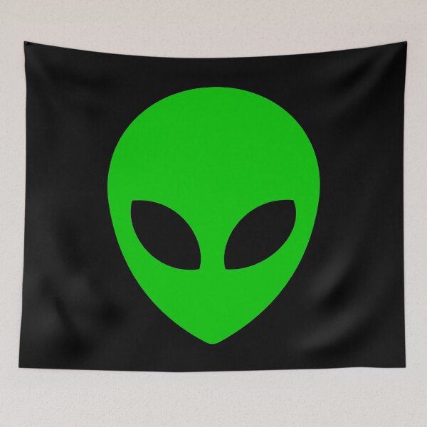 Item preview, Classic Green Alien Head UFO Extraterrestrial  designed and sold by JustLivinLife.