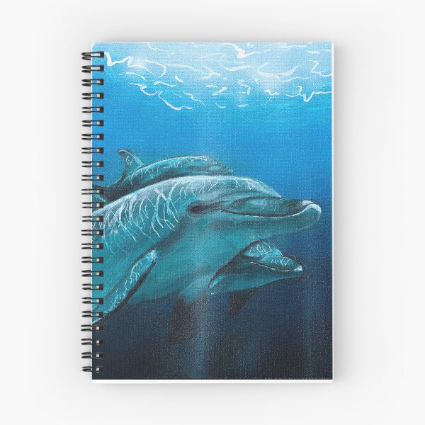 Item preview, Dolphins Swimming in Sun rays designed and sold by JacquiBCreative.