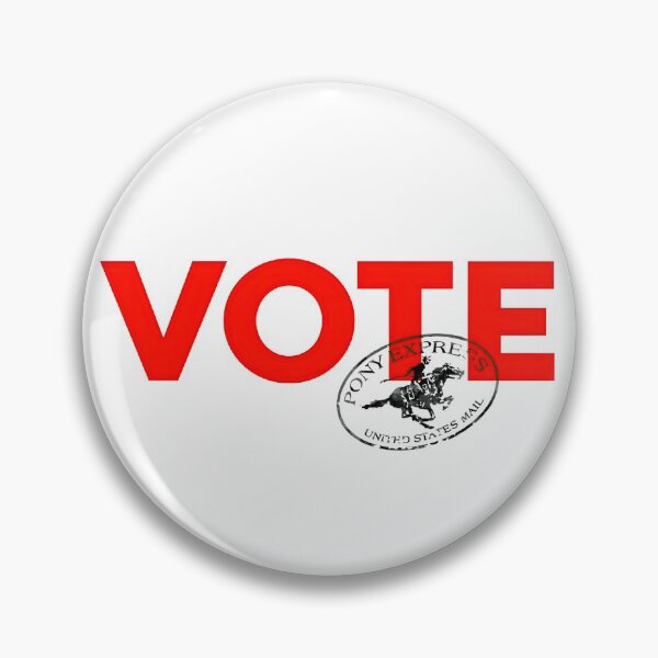 Item preview, VOTE! Pony Express - US Mail. White background. designed and sold by PrintPit.