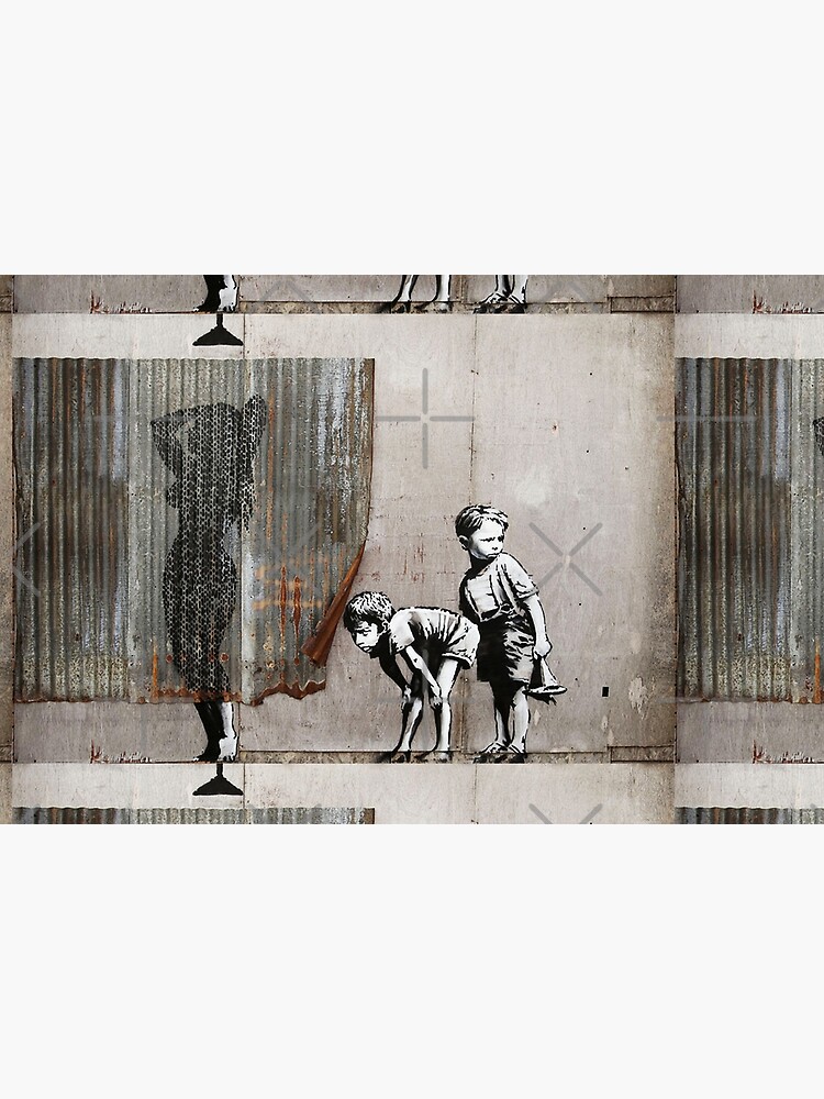 Disover Banksy Shower Peepers Boys Bath Mat