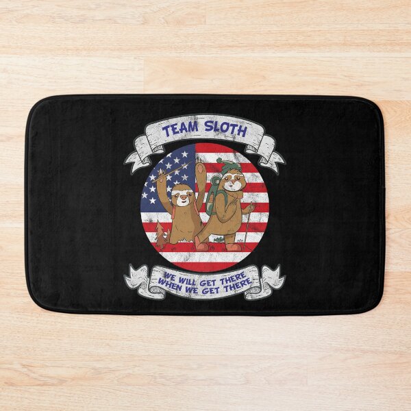 Item preview, Couple hiking team sloth mountain usa flag designed and sold by RJ-Art.