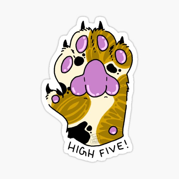 Calico Cat Paw Sticker
