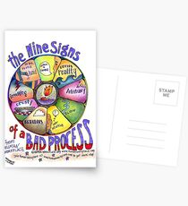 Nine Signs of a Bad Process Poster Postkarten