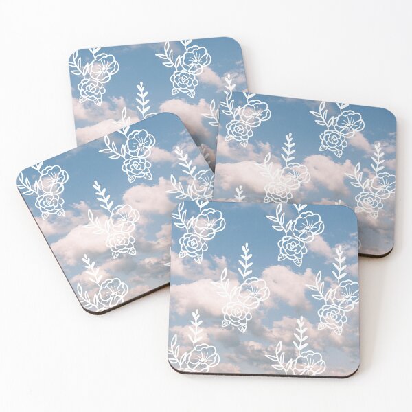 Item preview, Rose pattern in blue background designed and sold by The Pattern Artist.