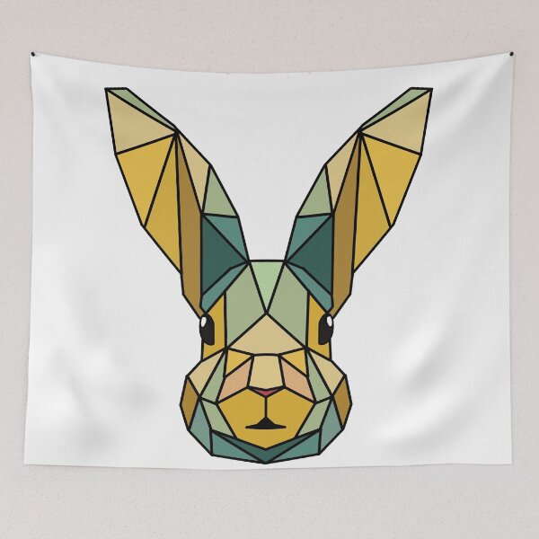 Item preview, Geometric Bunny - Green Yellow designed and sold by Geometricshow.
