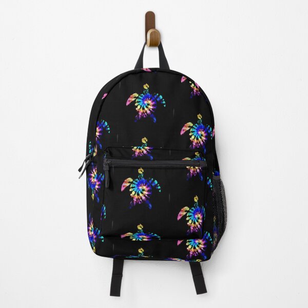 Artikelvorschau, Tie Dye Turtle Mehrfarbiger Regenbogen mit Schwarz Rosa Blau Lila Grün Gelb Rad Rette die Schildkröten vsco entworfen und verkauft von Draculaura2009.