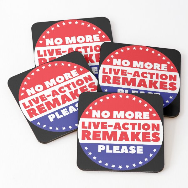 Item preview, No more live-action remakes please with stars - Election Parody Funny (red letters) designed and sold by AmpersandCuster.