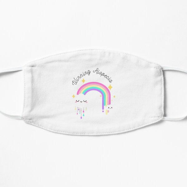 Alopecia and Hair Loss Motivation Curved Rainbow Stars Mask