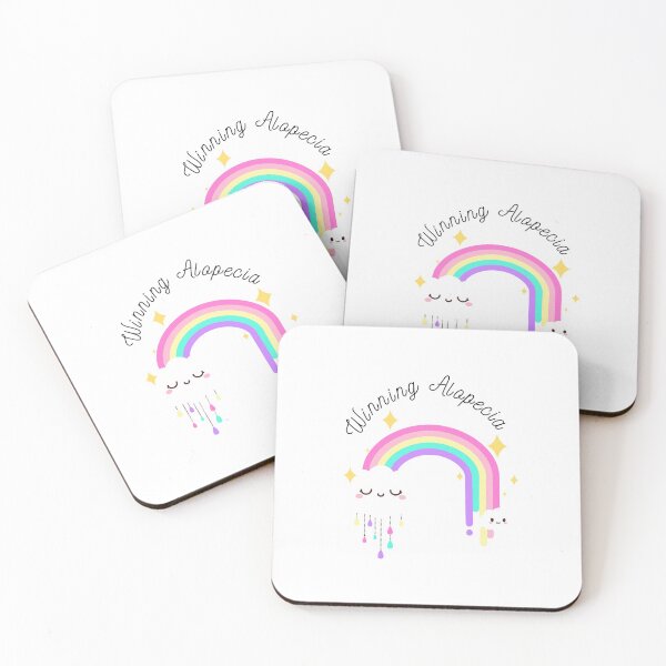 Item preview, Alopecia and Hair Loss Motivation Curved Rainbow Stars designed and sold by Winning Alopecia.