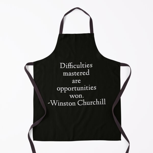 Item preview, Winston Churchill Quote - Difficulties Mastered Are Opportunities Won designed and sold by StoaMart.