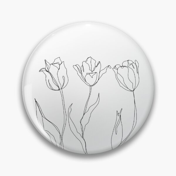 Item preview, Three tulips illustration designed and sold by TheColourStudy.