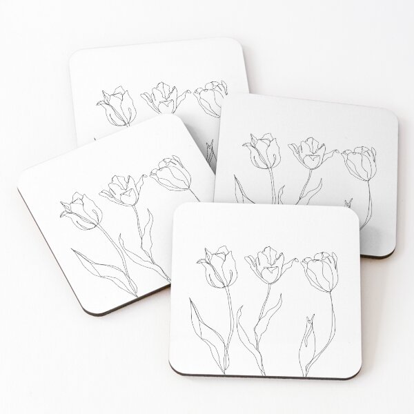 Item preview, Three tulips illustration designed and sold by TheColourStudy.