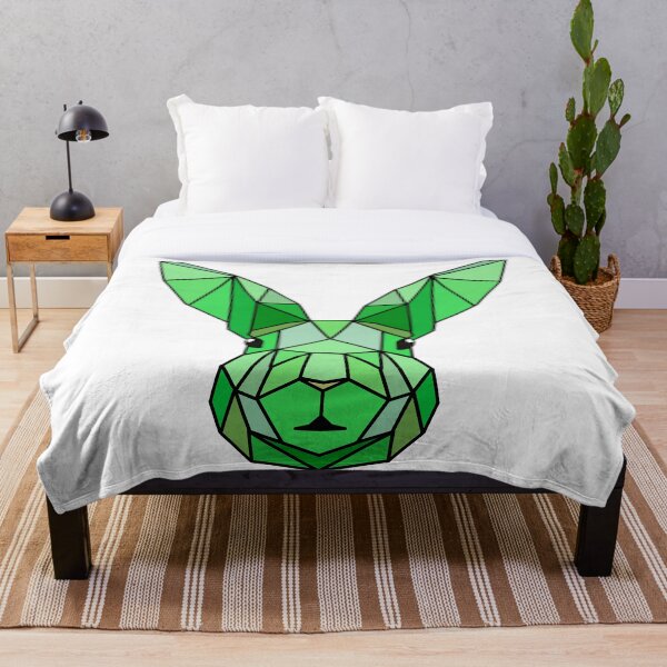 Aperçu de l'œuvre Lapin Géométrique - Vert créée et vendue par Geometricshow.