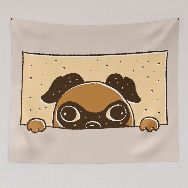 Item preview, Cute Peeking Pug designed and sold by cutenfunny.