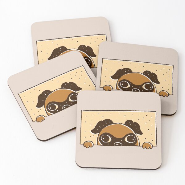 Item preview, Cute Peeking Pug designed and sold by cutenfunny.
