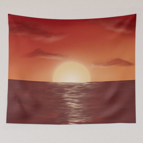 Item preview, Red and Orange Sunset Scene designed and sold by ToriaScarlett.