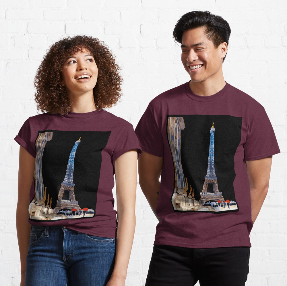Acuarela Paris - Eiffel Camiseta clásica