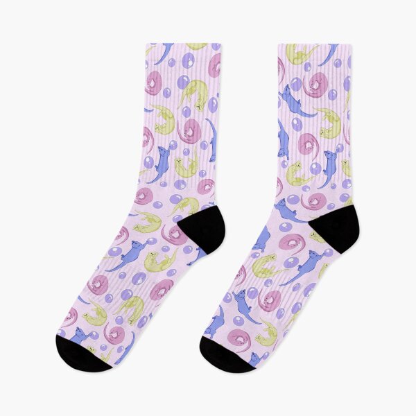 Item preview, Otters Swimming Pattern pink designed and sold by Cassie McKnight.