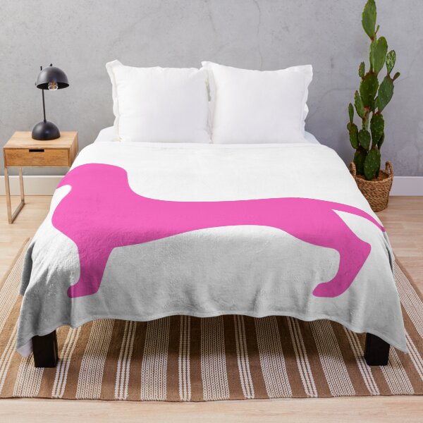 Item preview, Dachshund silhouette in bright pink - Sausage Dog designed and sold by literarylyme.