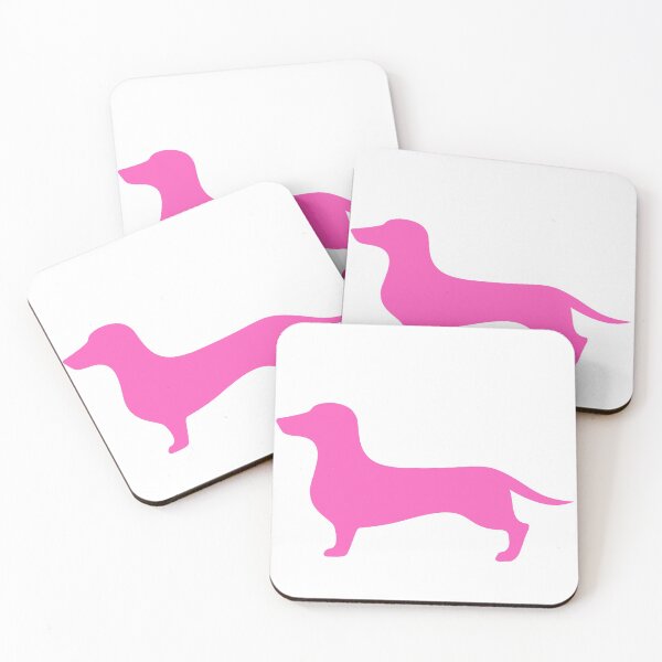 Item preview, Dachshund silhouette in bright pink - Sausage Dog designed and sold by literarylyme.