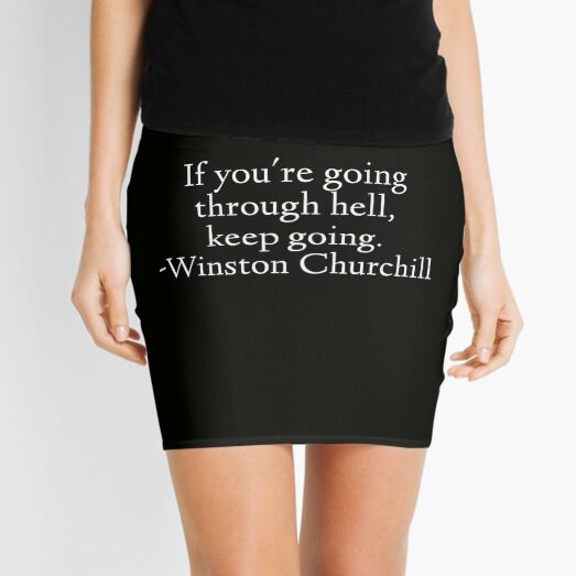 Winston Churchill Quote The True Guide Of Life Is To Do What Is Right Mini Skirt for Sale by StoaMart Redbubble