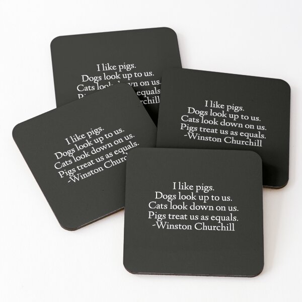 Item preview, Winston Churchill Quote - I Like Pigs designed and sold by StoaMart.