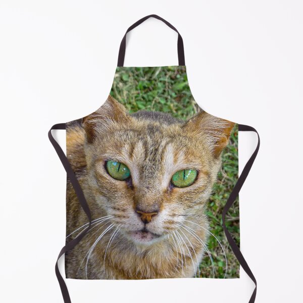 Item preview, Green eyed quizzical cat designed and sold by Tom Carpenter.
