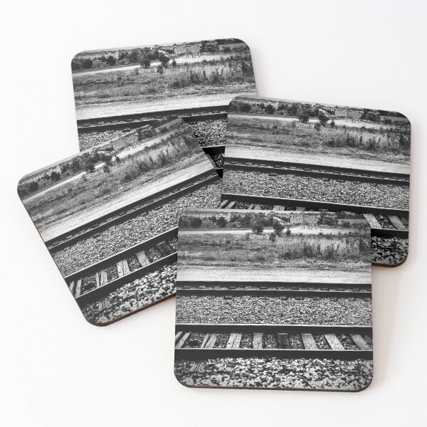Item preview, Black and white railroad tracks Photographic designed and sold by Zen's art shop.