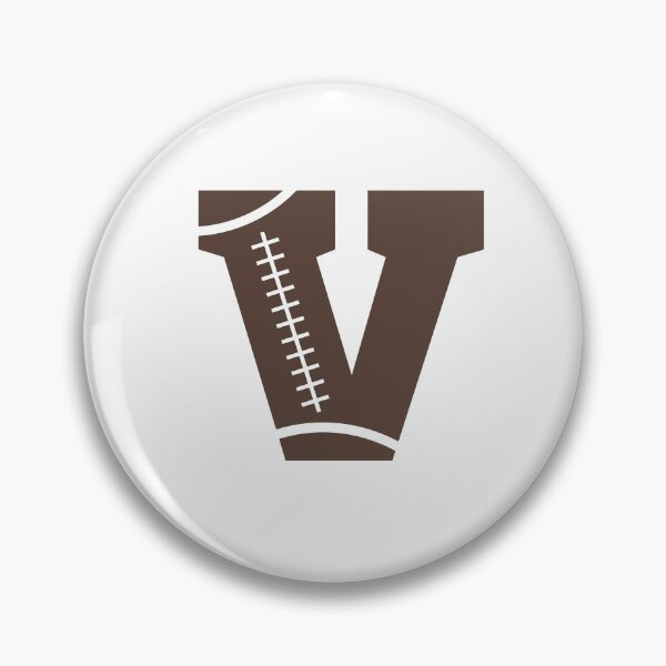 Item preview, Personalized Football Initial V designed and sold by TheFamilyVan.