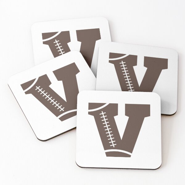 Item preview, Personalized Football Initial V designed and sold by TheFamilyVan.