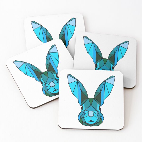 Item preview, Geometric Bunny - Blue Green designed and sold by Geometricshow.