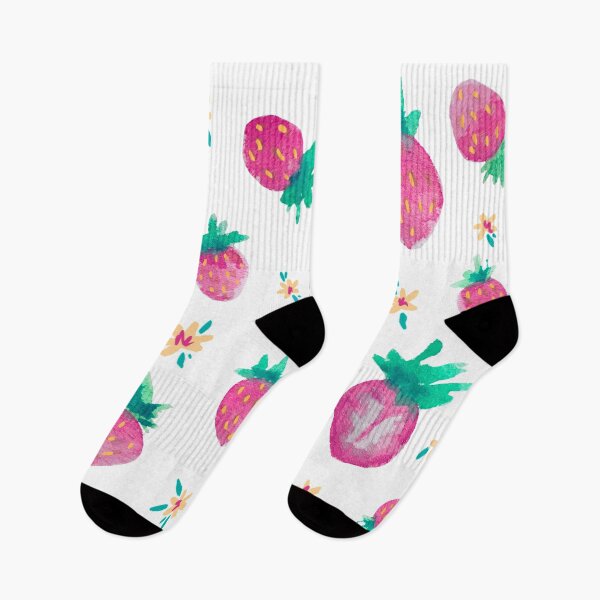 Item preview, Watercolor strawberry pattern designed and sold by MyYellowBird.