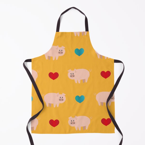 Item preview, Pig heart pattern - orange background designed and sold by miausmile.