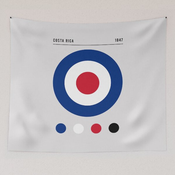 Item preview, Bauhaus Inspired Costa Rica Flag designed and sold by Boxing Kangaroo Retail Company.