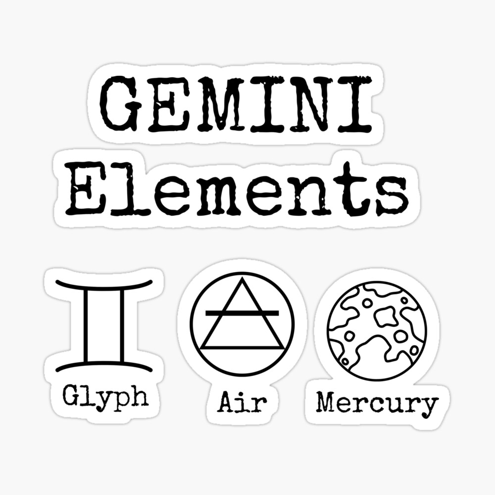 Gemini Elements Design Greeting Card