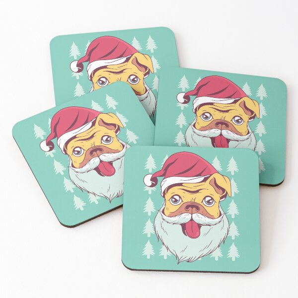 Item preview, Cute Santa Pug designed and sold by cutenfunny.