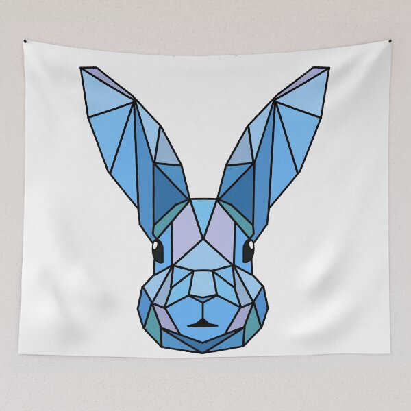 Item preview, Geometric Bunny - Light Blue designed and sold by Geometricshow.