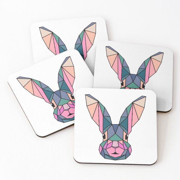 Item preview, Geometric Bunny - Colorful - Blue Green Pink designed and sold by Geometricshow.