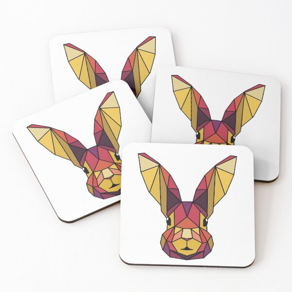 Item preview, Geometric Bunny - Red Yellow designed and sold by Geometricshow.