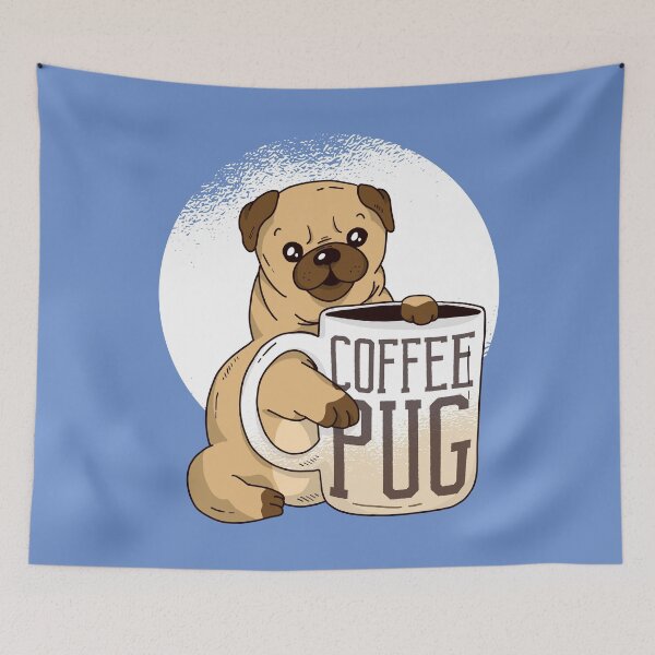 Item preview, Cute Coffee Pug Lover designed and sold by cutenfunny.